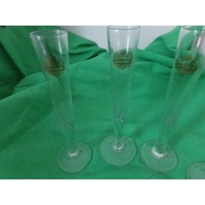 Vintage gold label Smirnoff Cordial Flute Tasting Shot Glasses set of 4